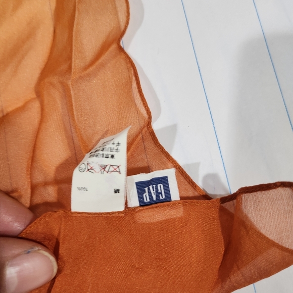 5 pcs Sheer silk Scarf ELLE Paris, Gap and Japanese silk square silk scarves - Picture 11 of 16